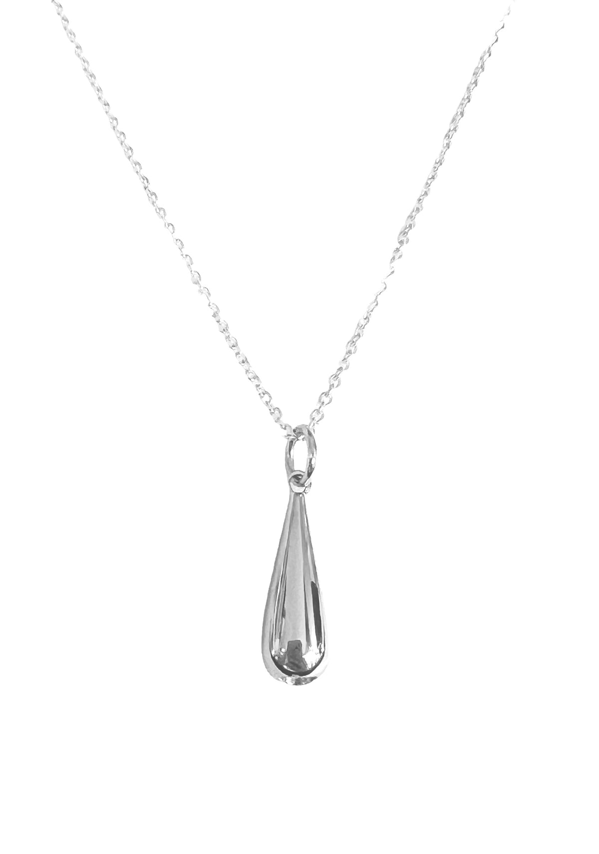 Dew Drop Cremation Urn Necklace Silver