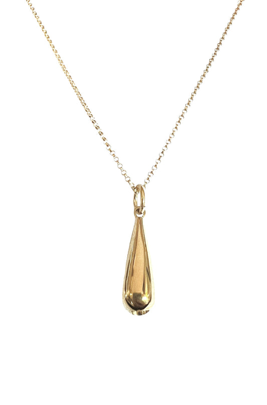 Dew Drop Cremation Urn Necklace Gold
