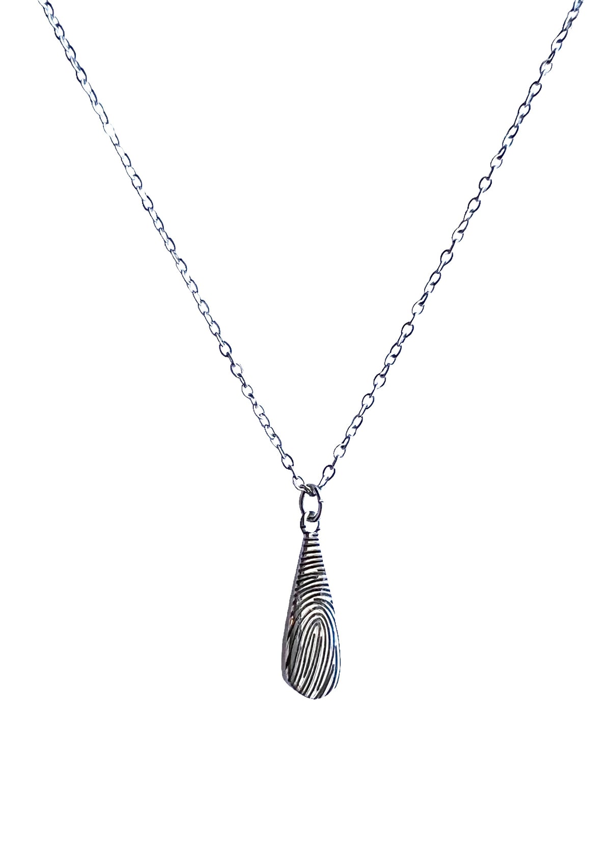 Dew Drop Cremation Urn Necklace Silver