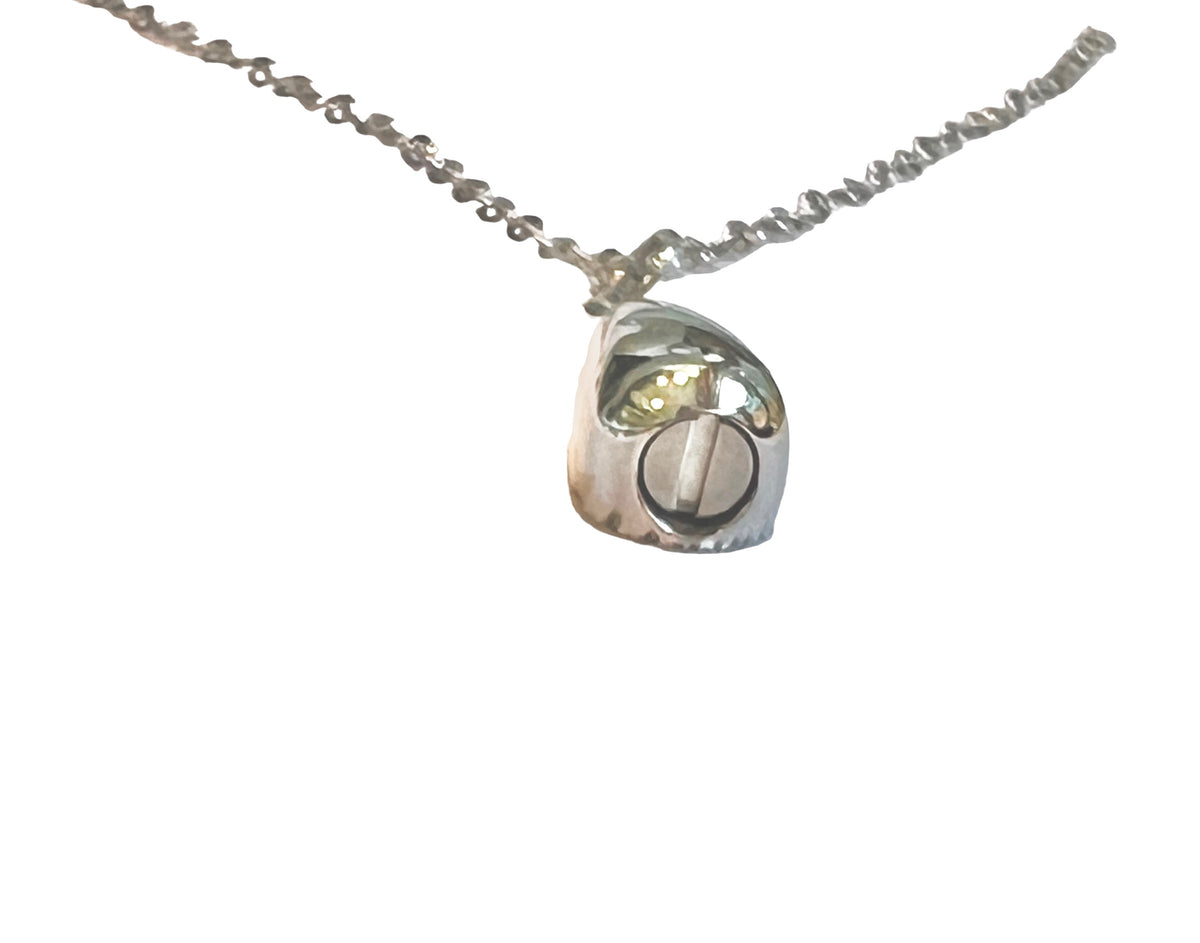 Dew Drop Cremation Urn Necklace Silver