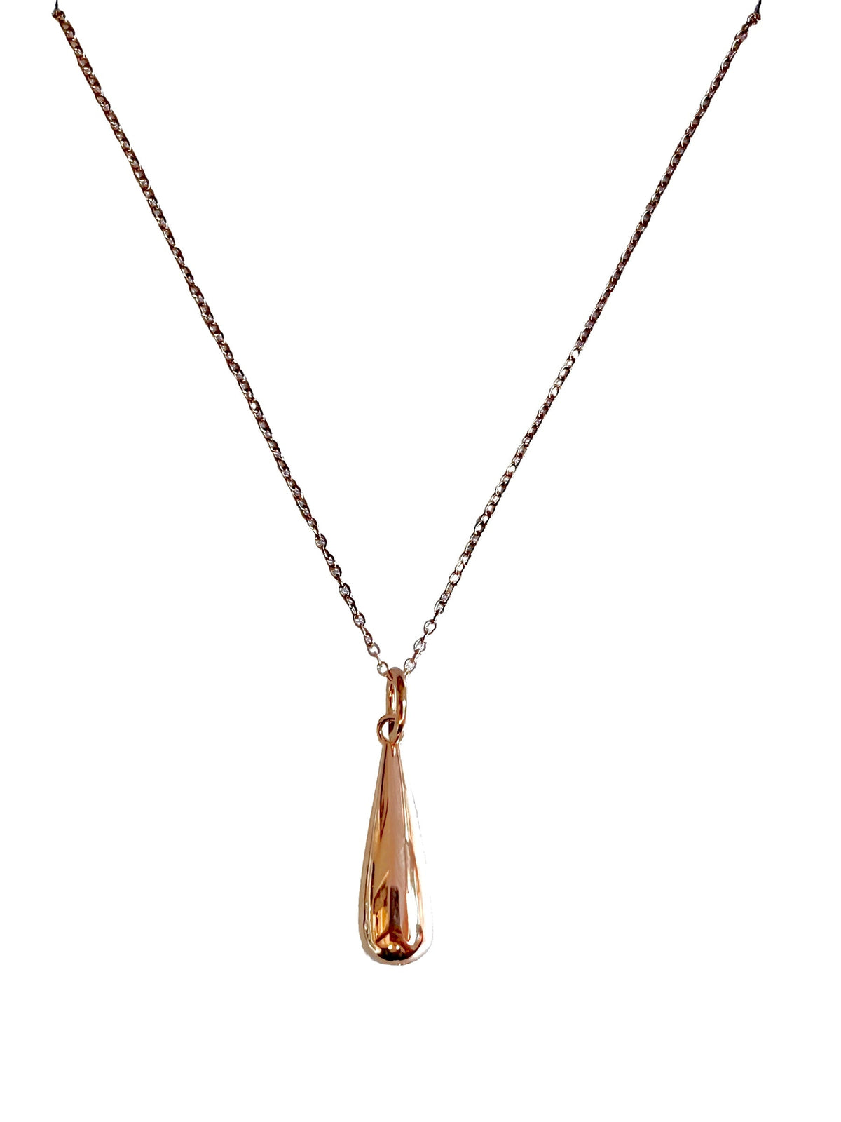 Dew Drop Cremation Urn Necklace Rose Gold