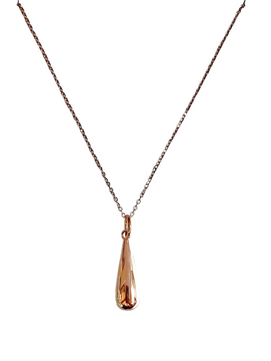 Dew Drop Cremation Urn Necklace Rose Gold