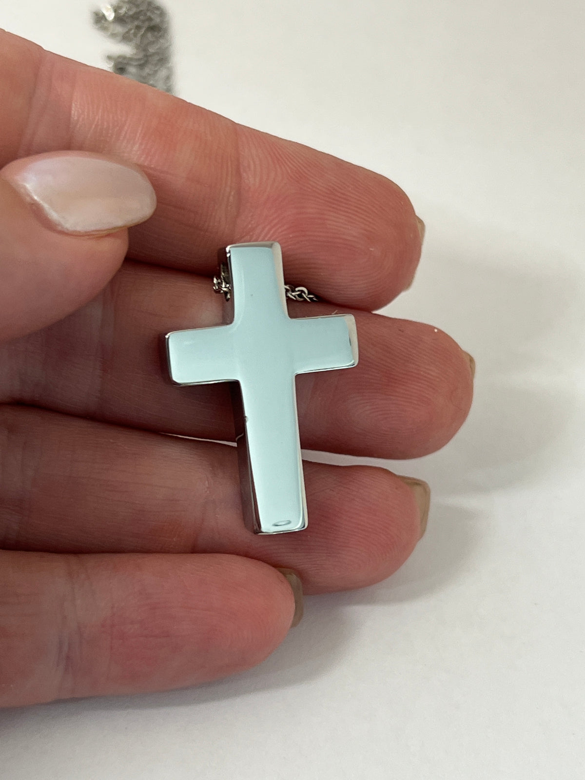 Cross Stainless Steel Creamtion Urn Necklace