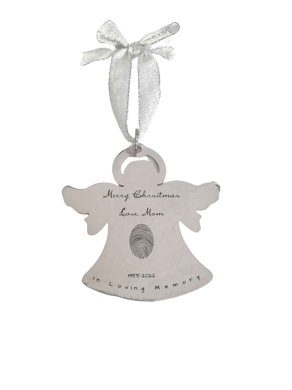 Angel Personalized Stainless Steel Holiday Ornament