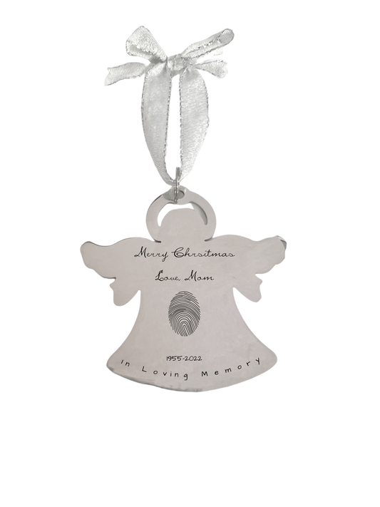 Angel Personalized Stainless Steel Holiday Ornament