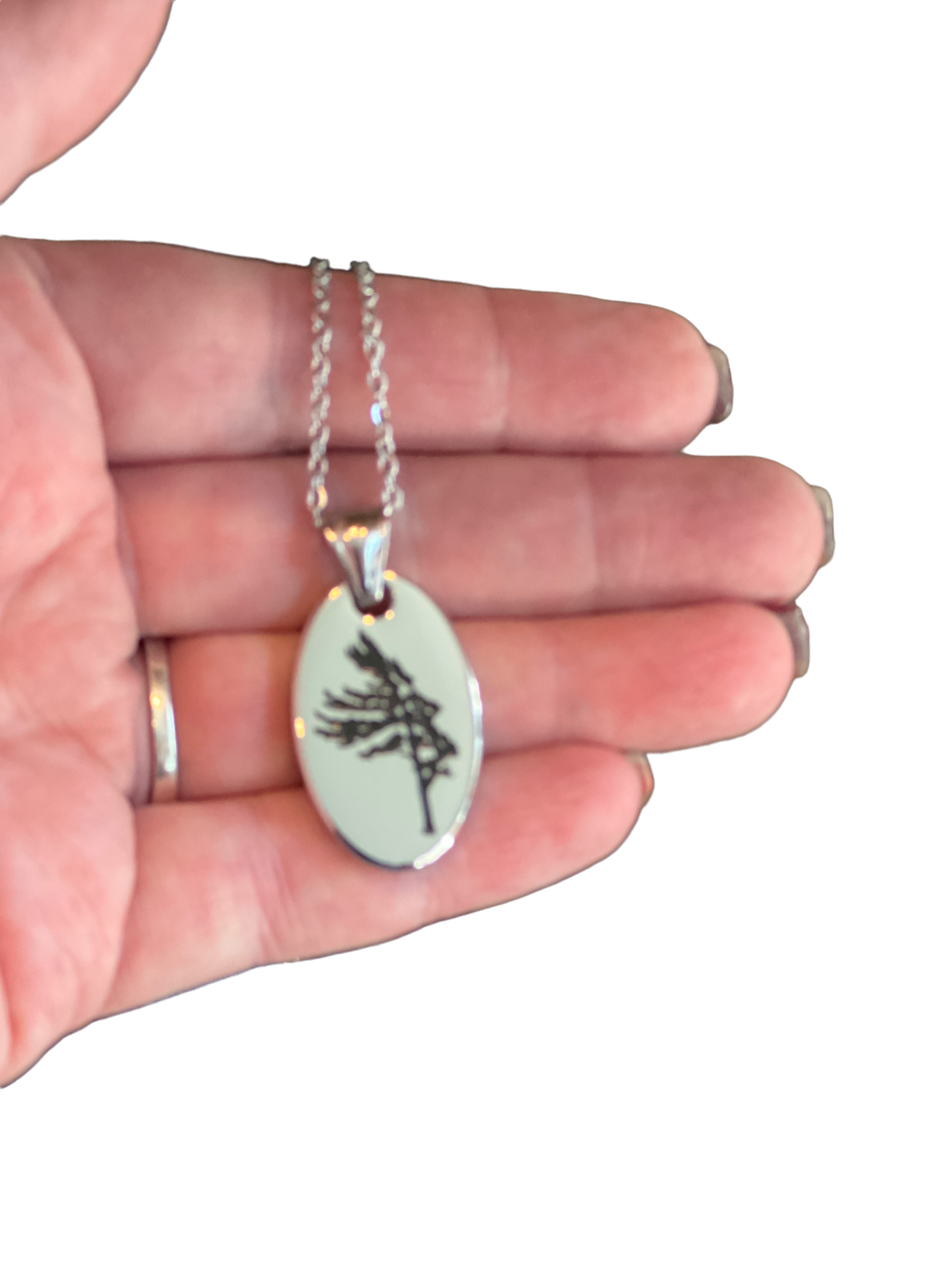Windswept Pine Cremation Urn Necklace