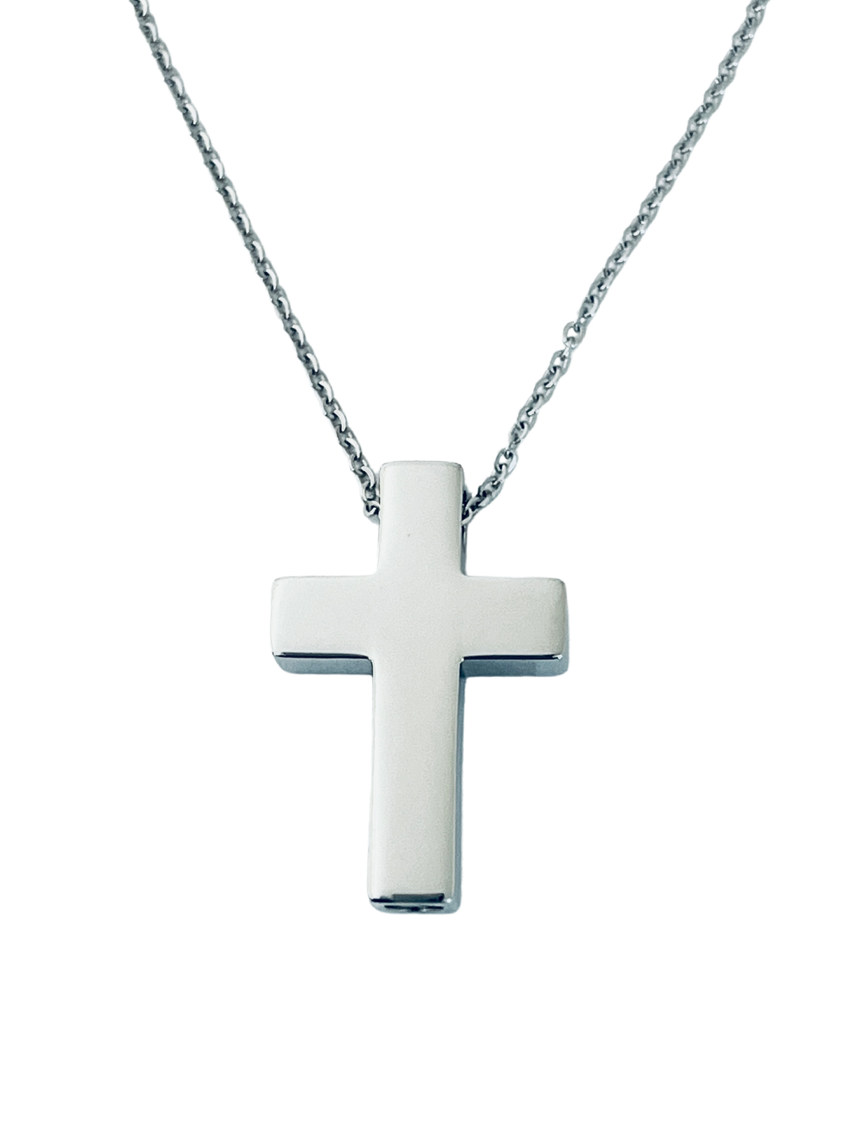 Cross Stainless Steel Creamtion Urn Necklace